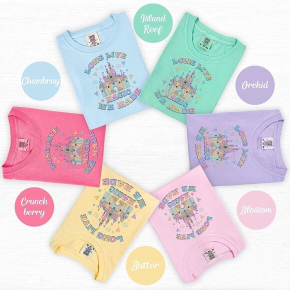 Disney Parks Castle Pastel Rainbow Magic We Made Sweatshirt - Picture 12 of 14